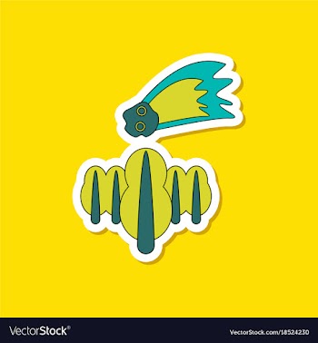 Paper sticker on stylish background falling vector image