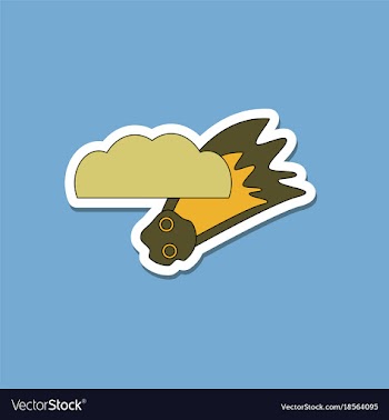 Paper sticker on stylish background falling vector image