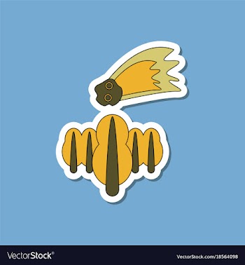 Paper sticker on stylish background falling vector image