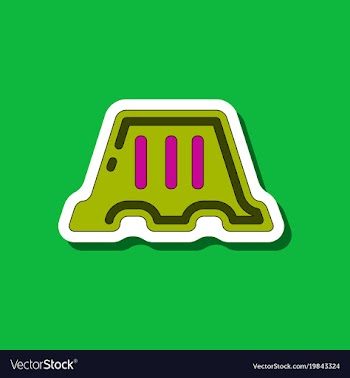 Paper sticker on stylish background fence vector image