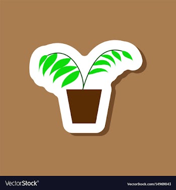Paper sticker on stylish background ficus vector image