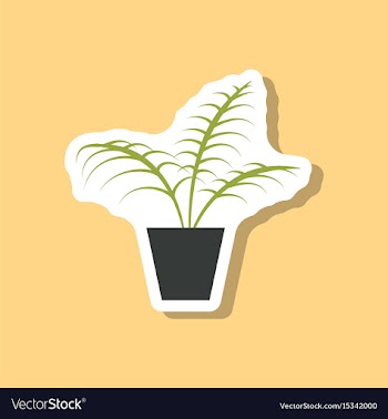 Paper sticker on stylish background ficus vector image