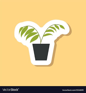 Paper sticker on stylish background ficus vector image