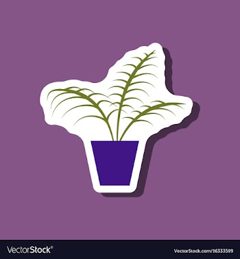 Paper sticker on stylish background ficus vector image