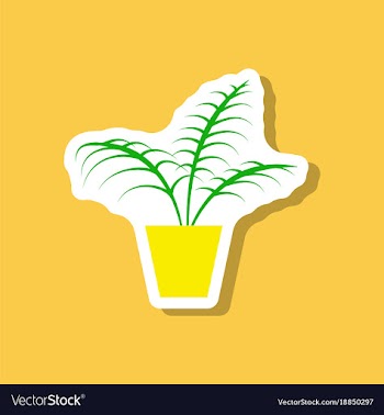 Paper sticker on stylish background ficus vector image