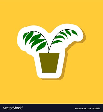 Paper sticker on stylish background ficus vector image