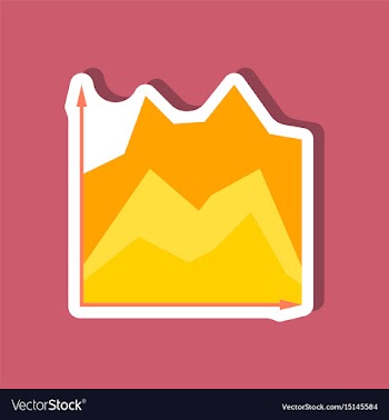 Paper sticker on stylish background financial vector image