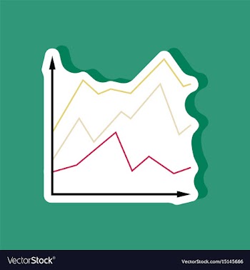Paper sticker on stylish background financial vector image