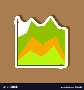 Paper sticker on stylish background financial vector image