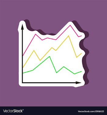 Paper sticker on stylish background financial vector image