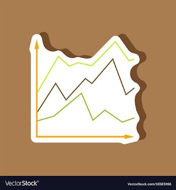 Paper sticker on stylish background financial vector image