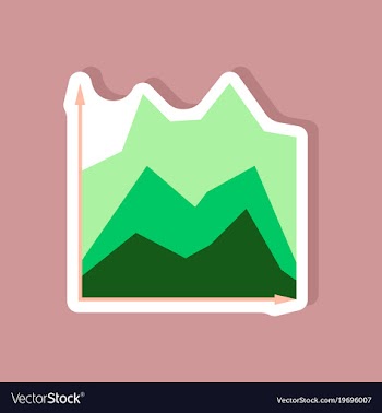Paper sticker on stylish background financial vector image