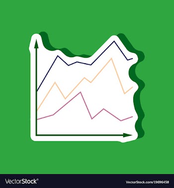 Paper sticker on stylish background financial vector image