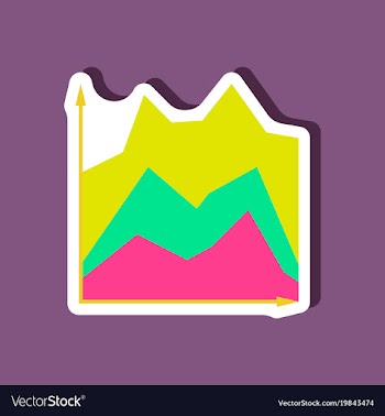 Paper sticker on stylish background financial vector image