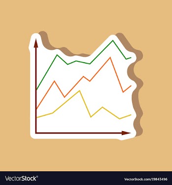 Paper sticker on stylish background financial vector image