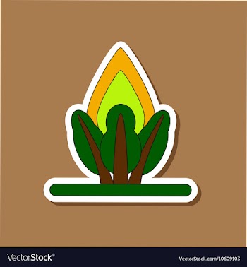 Paper sticker on stylish background fire in the vector image