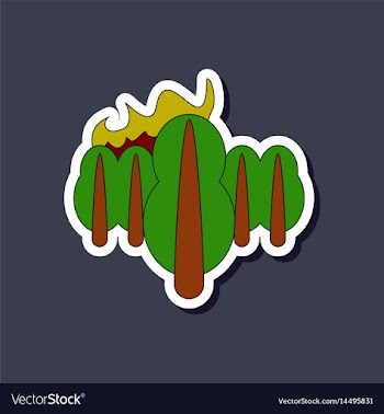 Paper sticker on stylish background fire in the vector image