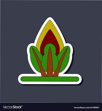 Paper sticker on stylish background fire in the vector image