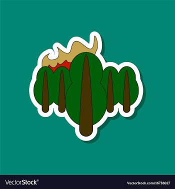 Paper sticker on stylish background fire in the vector image