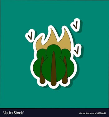 Paper sticker on stylish background fire in the vector image