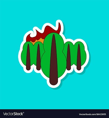 Paper sticker on stylish background fire in the vector image