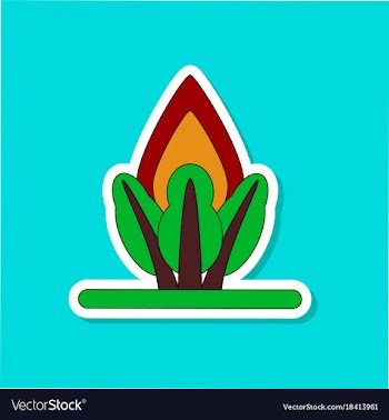 Paper sticker on stylish background fire in the vector image
