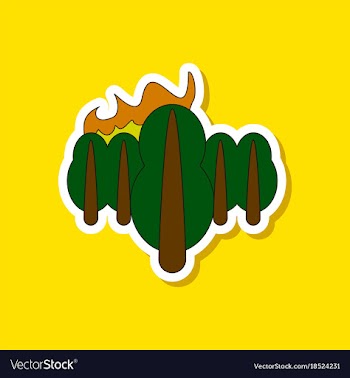 Paper sticker on stylish background fire in the vector image