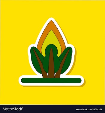 Paper sticker on stylish background fire in the vector image