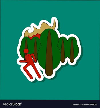 Paper sticker on stylish background fire in vector image