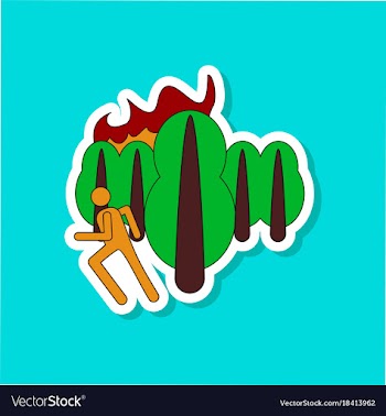 Paper sticker on stylish background fire in vector image