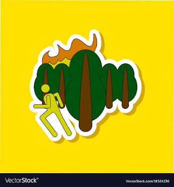 Paper sticker on stylish background fire in vector image