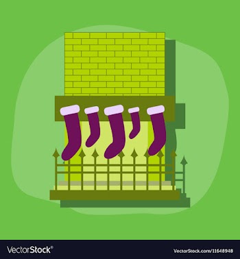 Paper sticker on stylish background Fireplace vector image