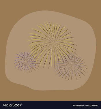 Paper sticker on stylish background firework vector image