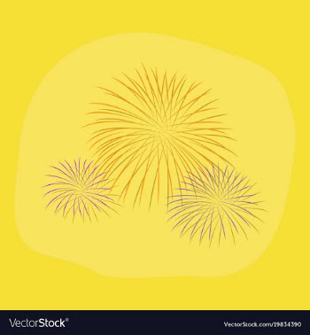 Paper sticker on stylish background firework vector image