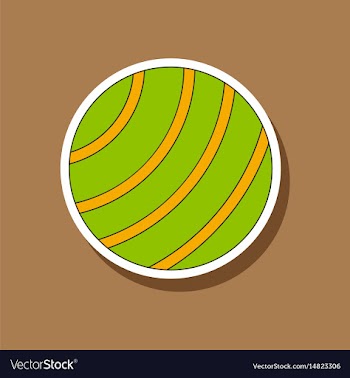 Paper sticker on stylish background fitball vector image