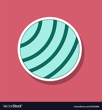 Paper sticker on stylish background fitball vector image