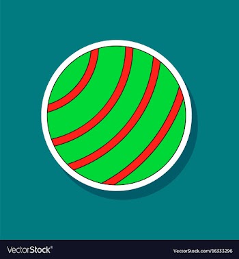 Paper sticker on stylish background fitball vector image