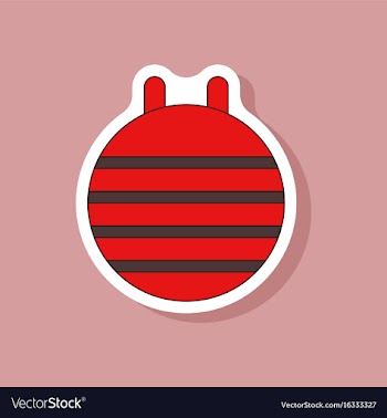 Paper sticker on stylish background fitball vector image