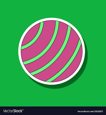 Paper sticker on stylish background fitball vector image