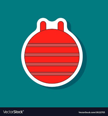 Paper sticker on stylish background fitball vector image