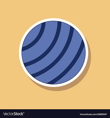 Paper sticker on stylish background fitball vector image