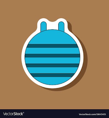 Paper sticker on stylish background fitball vector image