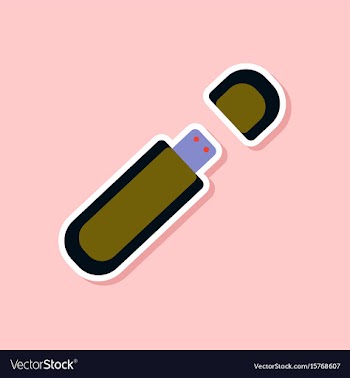 Paper sticker on stylish background flash drive vector image