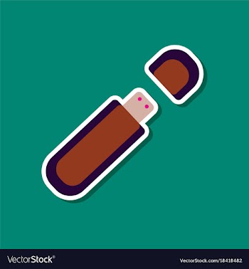 Paper sticker on stylish background flash drive vector image