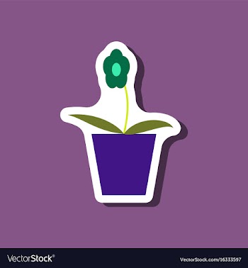 Paper sticker on stylish background flower in a vector image