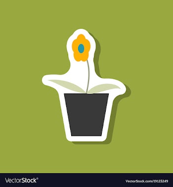 Paper sticker on stylish background flower in a vector image