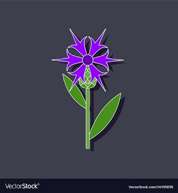 Paper sticker on stylish background flower vector image