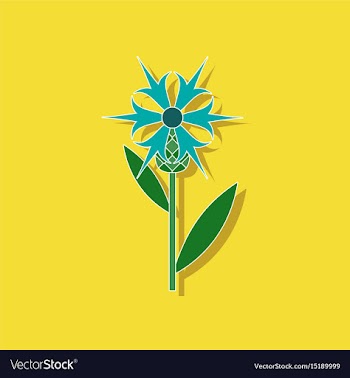 Paper sticker on stylish background flower vector image