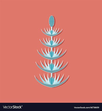 Paper sticker on stylish background flower vector image
