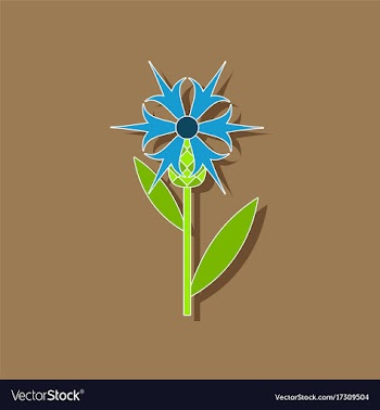 Paper sticker on stylish background flower vector image